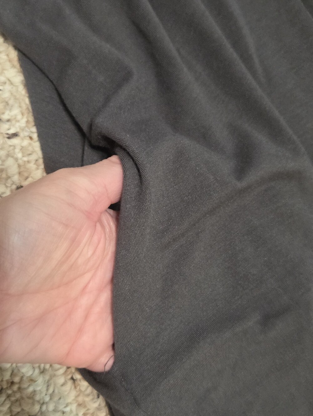 Classic Charcoal Grey Zenana V-Neck Short Sleeve Maxi Dress--Small - Picture 4 of 8